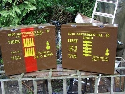 30 Cal Bandoleers 5 round ammo box stencil set