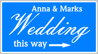 Wedding this way stencil, custom made to your names shabby chic pallet DIY