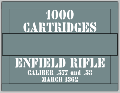 Enfield Rifle Cartridges stencil American Civil war stencil set for re-en-actors as a prop