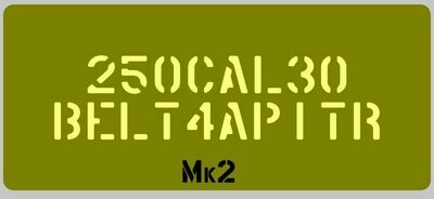 Ammo can stencil 30 Cal or 50 Cal stencil set to suit re-enactors ww2 army J eep prop