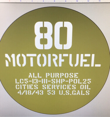 55 Gallon Drum Top Stencil