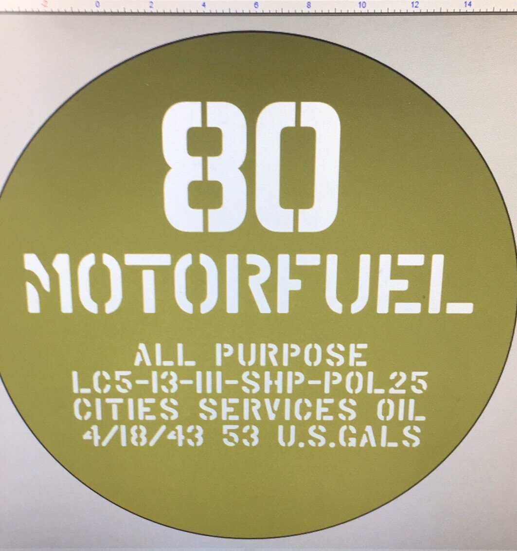 55 Gallon Drum Top Stencil