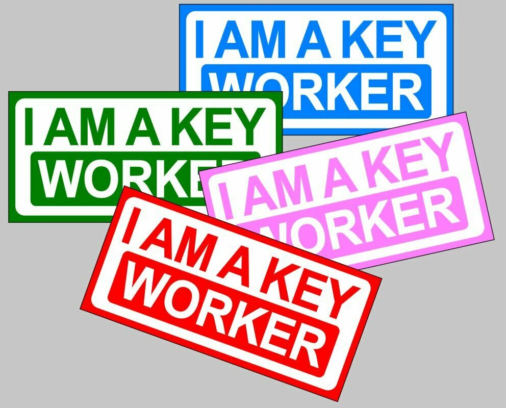 I am a Key Worker magnetic car sign for lockdown carers nurses NHS workers
