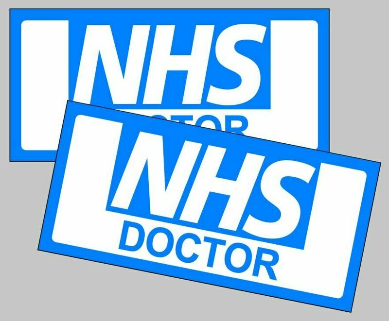 Magnetic car fridge sign NHS Nurse, Doctor, Midwife, District Nurse, Paramedic, Thankyou