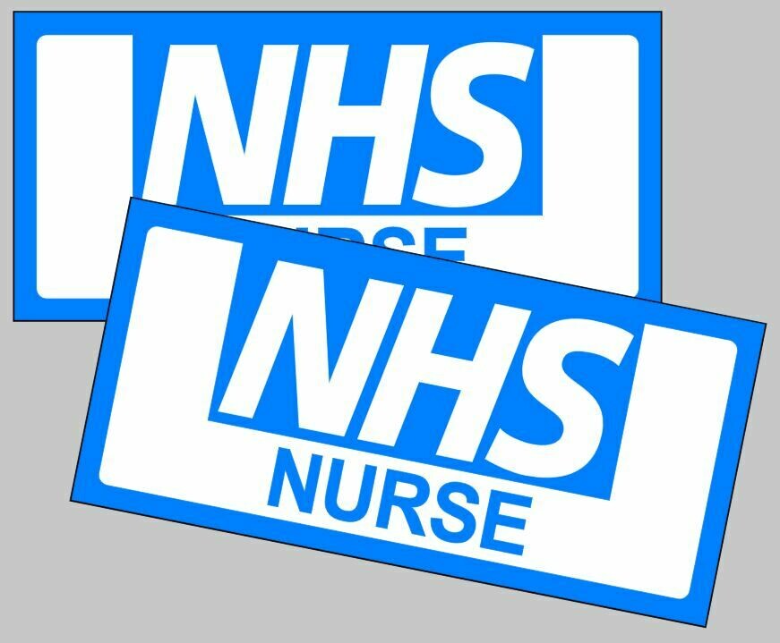 Magnetic car fridge sign NHS Nurse, Doctor, Midwife, District Nurse, Paramedic, Thankyou