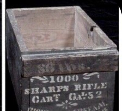 Sharps Rifle ammunition box stencils American Civil war (L) prop