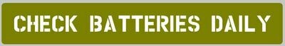 Check battery stencil to suit J eep d odge GMC
