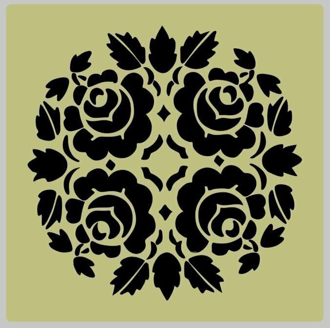 Floral (8) Shabby Chic furniture stencil