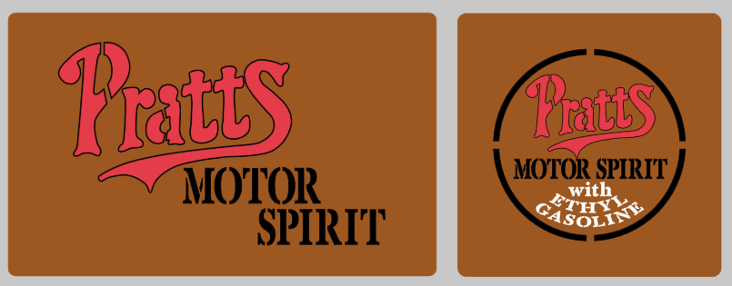 Pratts Motor Spirit stencil