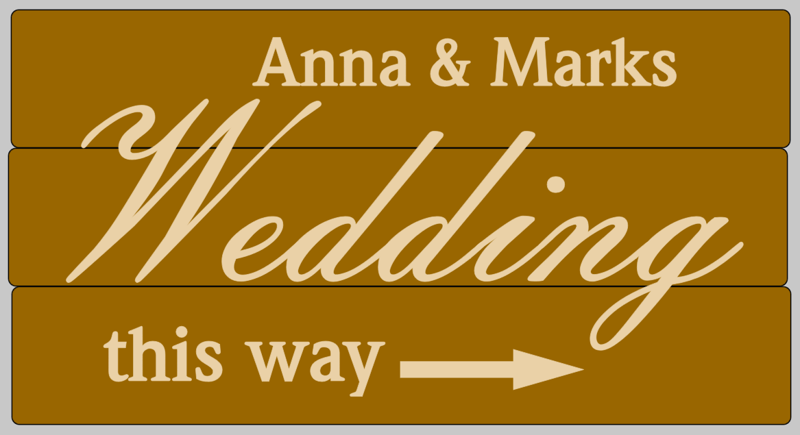 Wedding this way stencil, custom made to your names shabby chic pallet DIY