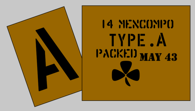 British Compo food ration box stencil set for re-enactors ww2 army J eep prop