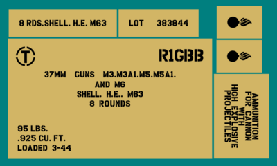 37mm ammo shell box stencil set (Mk1)