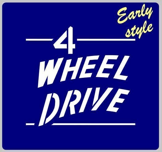 4 Wheel Drive 4WD stencil to suit J eep early and late versions