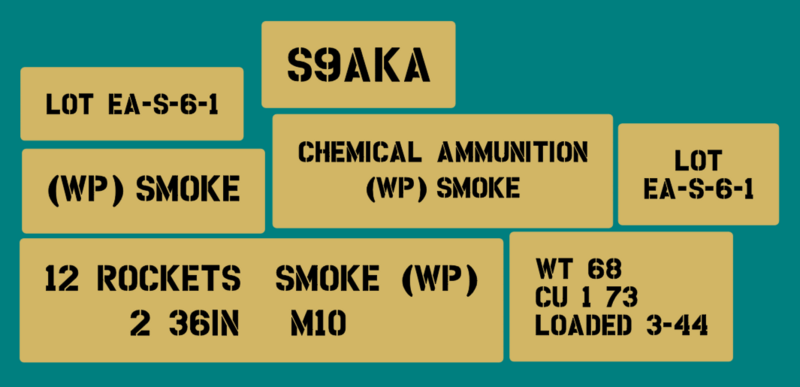 Bazooka smoke 12 rocket stencil set