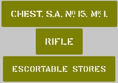 Transit Chest Stencils Bren gun stencil set for re-enactors ww2 army prop