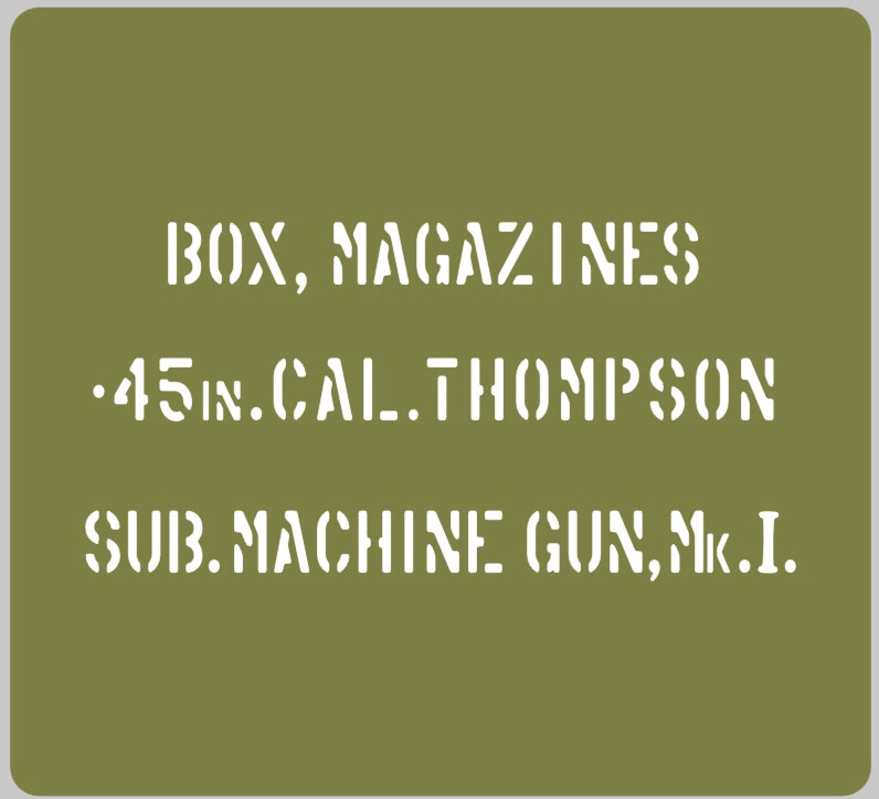 45 Cal Thompson Ammo Can Stencil