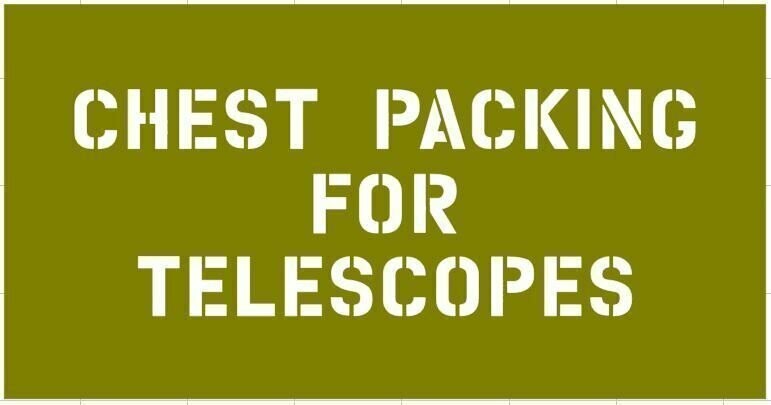 Telescope box stencil for re-enactors ww2 army prop