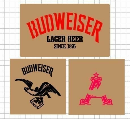Budweiser beer box Stencil set