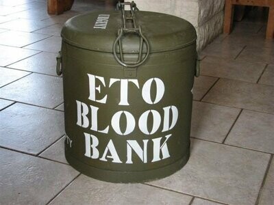 ETO Blood Bank Mermite Or Marmite container stencil set to suit re-enactors ww2 army medical prop