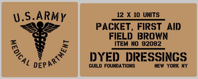 Medical stencil set (med 7) stencil set for re-enactors ww2 army prop