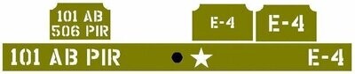 Bumper / bumperette stencil Set to suit J eep Ford W illys hotchkiss etc