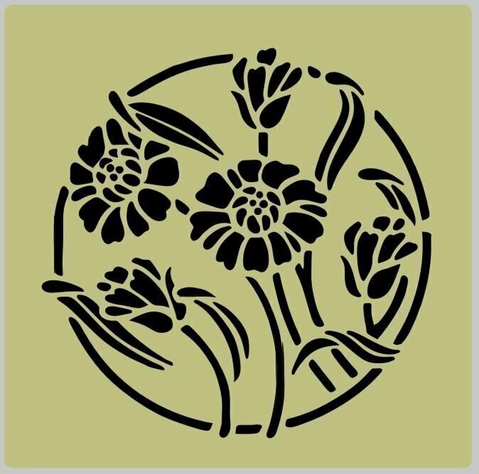 Floral (7) Shabby Chic furniture stencil
