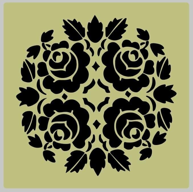 Floral (8) Shabby Chic furniture stencil
