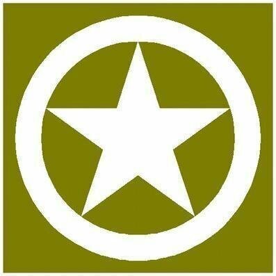 20&quot; Normandy Invasion star to suit wartime ww2 J eep military vehicle