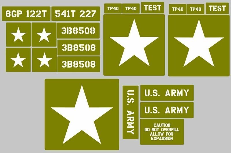 The Dodge M37 3⁄4-ton 4x4 truck Stencil set