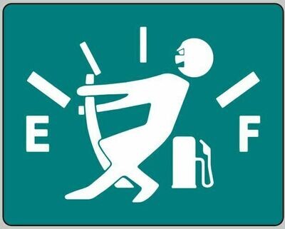 "Fuel Saver" funny logo sticker