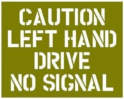 Left hand drive stencil ww2 wartime jeep dodge GMC