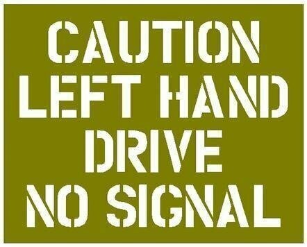 Left hand drive stencil ww2 wartime J eep dodge GMC