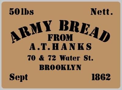 American Civil war Bread Hardtack box stencil prop