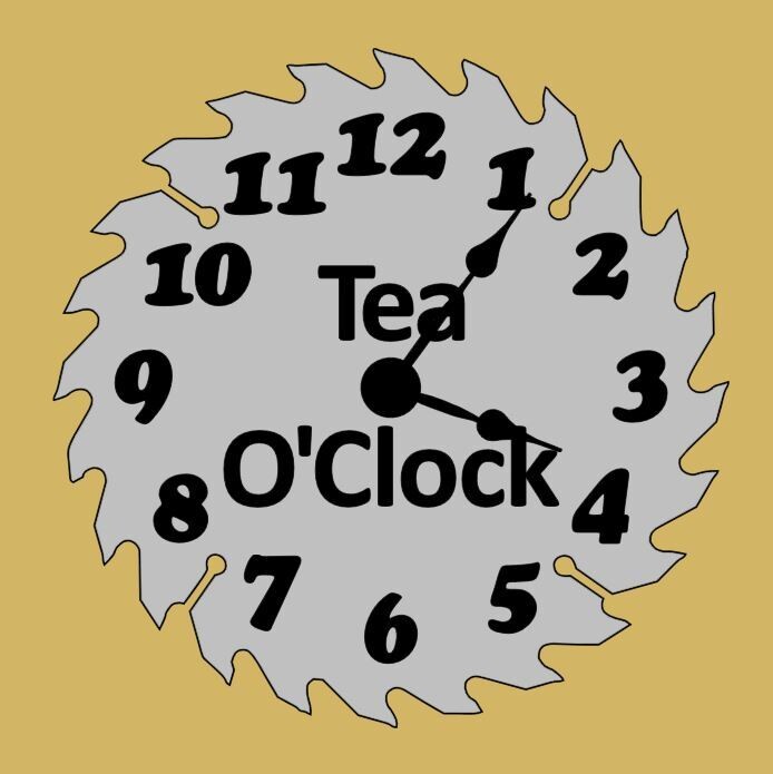 Saw Blade clock sticker