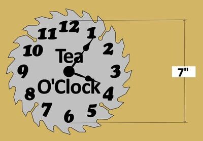 Saw Blade clock sticker