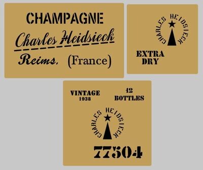Heidsieck Champagne box Stencil set