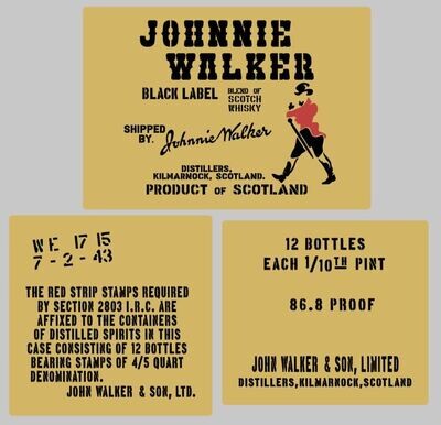 Jonnie Walker Whisky box Stencil set