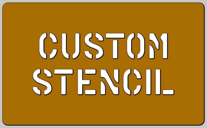 Custom Stencil Machine Style stencil. Reusable