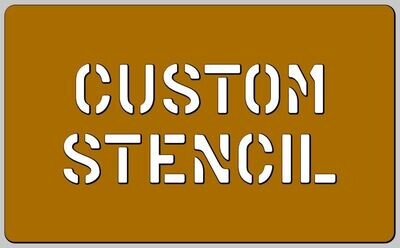 Custom Stencil Machine Style stencil. Reusable