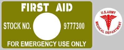 Small First aid tin stencil