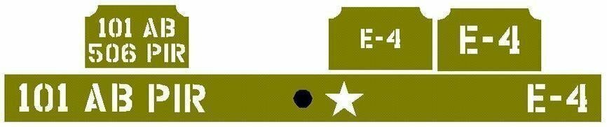 Bumper / bumperette stencil Set to suit J eep Ford W illys hotchkiss GMC etc
