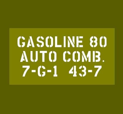 Jerry Can Gasoline 80 stencil J eep D odge GMC ww2 prop military vehicle