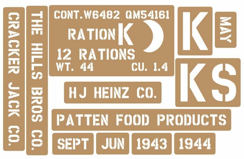 K Ration crate stencils inc plans to build stencil set