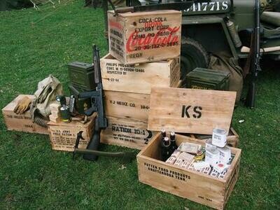 K Ration (Early style) crate stencils inc plans to build stencil set for re-enactors ww2 army prop