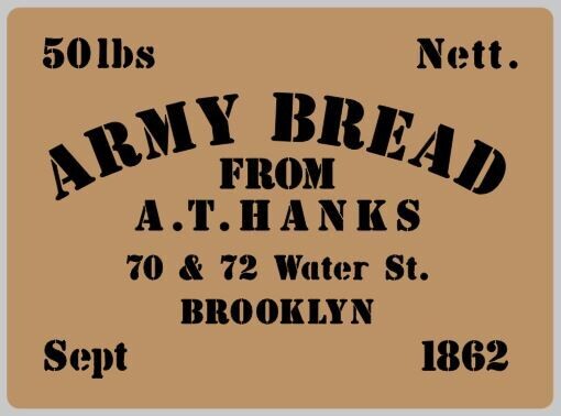 American Civil war Bread Hardtack box stencil prop