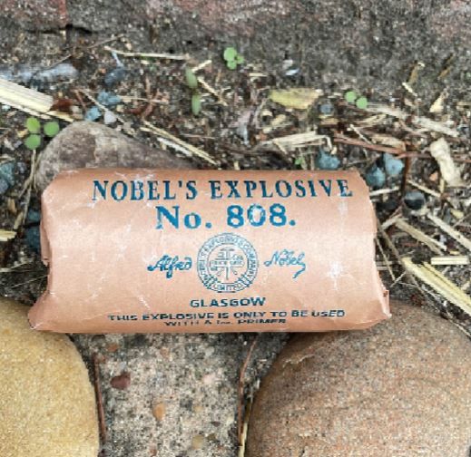 Nobel Plastic Explosive 808 labels Blue/Green &amp; Red labels