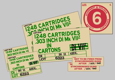 303 inch Cartridges in Cartons Box Crate labels