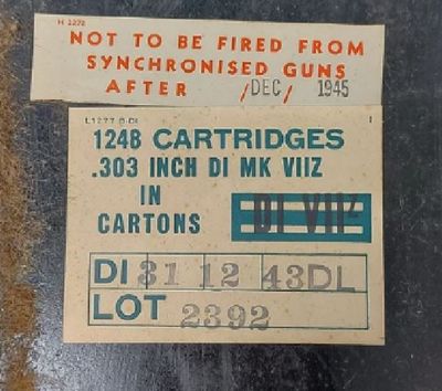 303 inch Cartridges in Cartons Box Crate labels