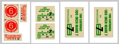 303 inch Cartridges 1950's British Box Crate labels