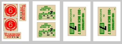 303 inch Cartridges 1950's Canadian Box Crate labels
